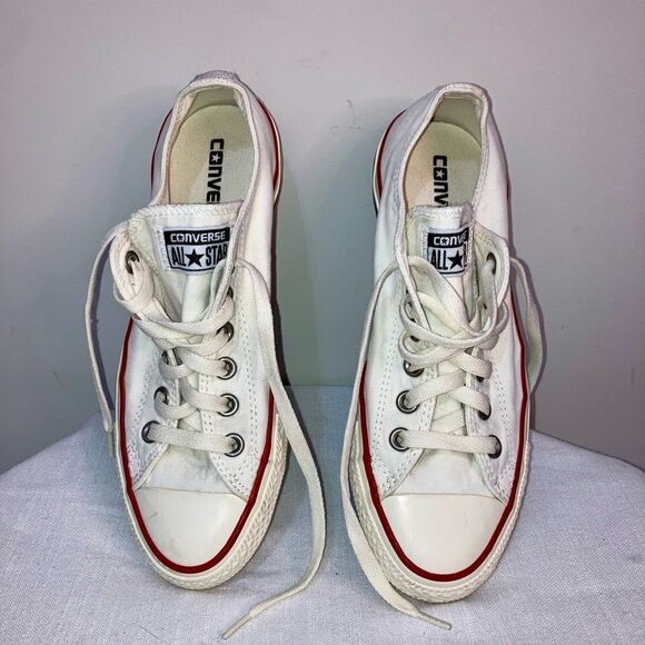 White Wedding Converse size 7.5 - Picture 3 of 10